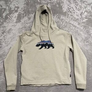 Patagonia Uprisal Hoody Mens Medium Beige Outdoors Hiking Pullover Logo